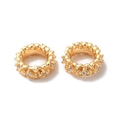 Латунные микро проложить Цирконий Европейский бисером KK-M242-03G