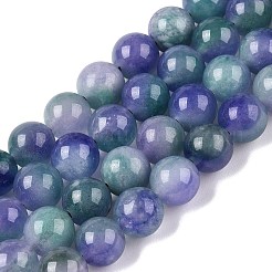 Gefärbt natürlichen weißen Jade Perlen Stränge&nbsp;G-T138-8mm-210-11