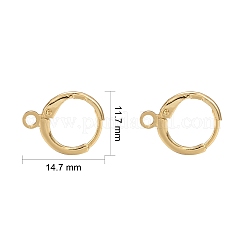 Fornituras del pendiente de aro huggie de latón&nbsp;X-KK-L179-04G-A