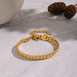 304 Edelstahl Cuban Link Kettenarmbänder für Damen&nbsp;LS-TJ2572
