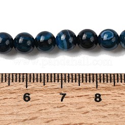 Натуральные полосатые агатовые бусы&nbsp;G-I392-A01-6mm-02