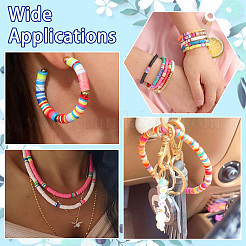 8 нить 8 цвета бусины из полимерной глины ручной работы&nbsp;CLAY-CJ0001-93