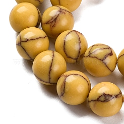 Синтетических нитей бирюзовые бусы G-L605-G01-03C