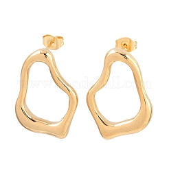 Pendientes de botón de acero inoxidable 304&nbsp;EJEW-G457-01G