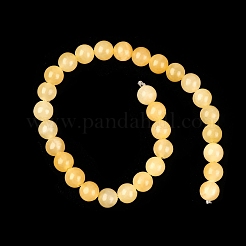 Естественный желтый нефритовый шарик нити G-K121-02-6mm