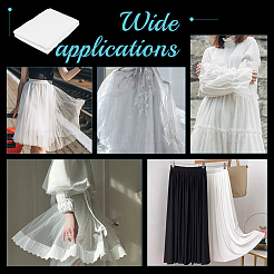 ポリエステル生地  服装アクセサリー  ホワイト  1650mm  5m / pc&nbsp;DIY-WH0699-20B