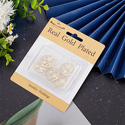 6 шт. прозрачная кубическая циркония луна со звездой брошь-булавка&nbsp;JEWB-BBC0001-02