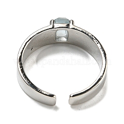 Регулируемые кольца из натурального аквамарина RJEW-K269-12P-01