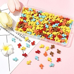 250 шт. непрозрачные акриловые бусины с эффектом кракле OACR-FS0002-22