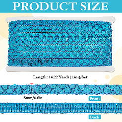 13м полиэстеровые ленты с пайетками OCOR-WH0078-282B