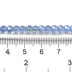 Chapelets de perles en verre transparent électrolytique&nbsp;EGLA-A035-T4mm-L14