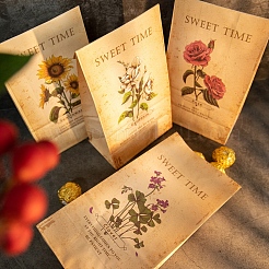 24 stücke 4 stile retro rechteck blume papiertüten&nbsp;CARB-G009-01