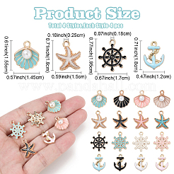 16шт 16 стиля подвески из сплава с эмалью&nbsp;FIND-YW0006-05