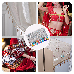 Кружевная лента из полиэстера с кисточками&nbsp;OCOR-WH0079-75C