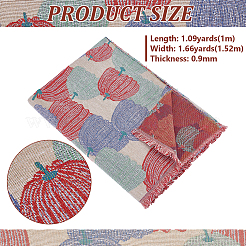 Baumwollmischgewebe mit Kürbismuster&nbsp;DIY-WH0128-91