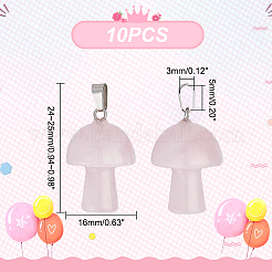 10шт подвески из натурального розового кварца&nbsp;G-UN0001-18A