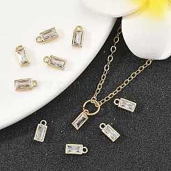 Breloques en laiton et zircon cubique transparent Shegrace&nbsp;XGRQ2O012-427G