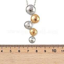 Ожерелья из нержавеющей стали 304 с подвеской в виде винограда со стразами для женщин NJEW-K290-01GP