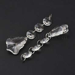 Прозрачные стеклянные подвески для штор&nbsp;X-GLAA-WH0002-02