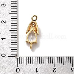 Шармы-соединители из латуни с паве из кубического циркония KK-Z131-12G-01