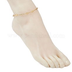 Женские браслеты на ногу из нержавеющей стали 304 и латуни в виде цепочек-рыбок&nbsp;AJEW-AN00758