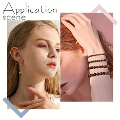 1 нить бусин из натурального тигрового глаза&nbsp;G-YW0002-42A