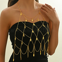 Элегантный железный геометрический лист кисточка грудь тело цепь NN0780