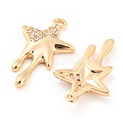 Ottone micro spianare pendenti zirconi&nbsp;KK-E090-33G
