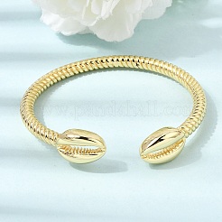 Bracciali aperti da donna in ottone a forma di conchiglia&nbsp;KK-CBAF3A5-09G