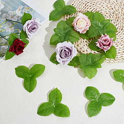 Ткань искусственный лист розы&nbsp;AJEW-WH0270-951A