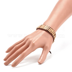 Bracelet en perles rectangle de jaspe naturel&nbsp;BJEW-JB08198-04