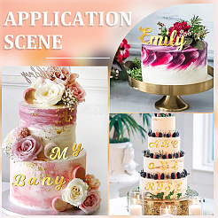 2 Satz Geburtstagsthema Spiegeleffekt Acryl Geburtstag Cupcake Einlegekarte Dekoration&nbsp;AJEW-SP0001-77A