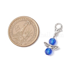 10шт 10-х цветный стеклянный ангел подвесной декор HJEW-JM02817