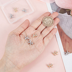 12 шт. подвески из латуни с микропаве из кубического циркония в 2 цветах ZIRC-BBC0001-30