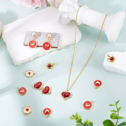 10 pendentif en laiton émaillé&nbsp;KK-TA0008-88