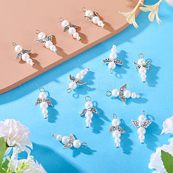 Подвески из стекла и сплавов с жемчугом&nbsp;HJEW-TAC0058