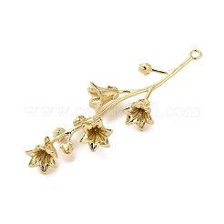 Подвески из латуни с объемными цветами&nbsp;KK-V006-02G-01