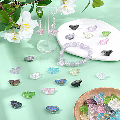54 Stück 9 Farben galvanisieren transparente Glasperlen&nbsp;GLAA-SC0003-05