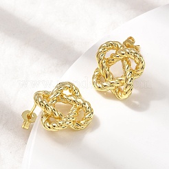 Серьги-гвоздики с латунными узлами EJEW-H171-06G