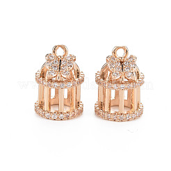 Покрытие стойки латунь микропаве прозрачные подвески из кубического циркония&nbsp;X-KK-T060-17-RS