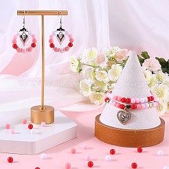 1200 шт. двухцветные непрозрачные акриловые бусины на тему Дня святого Валентина MACR-SC0001-42