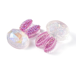 Кабошоны для декодирования головы кролика из прозрачной эпоксидной смолы CRES-M034-05C