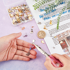 64 шт. 4 фурнитуры для сережек-гвоздиков из нержавеющей стали sryle 201 STAS-DC0011-34