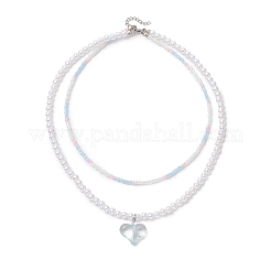 Подвеска в виде сердца из акрила&nbsp;NJEW-JN05290-03