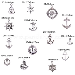 Тибетский серебряный якорь и шлемы для шлема&nbsp;TIBEP-PH0004-15AS