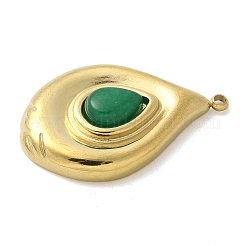 Подвески из натурального зеленого оникса-агата (окрашенного и нагретого)&nbsp;STAS-L277-12G-05