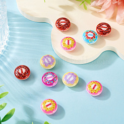 10шт непрозрачные акриловые бусины с принтом&nbsp;MACR-TA0002-45