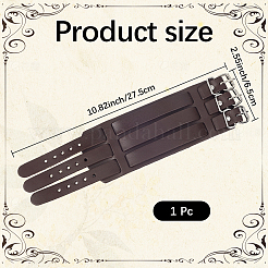 1 шт. модные унисекс панк-рок стиль кожаные широкие браслеты на запястье BJEW-CL0001-03