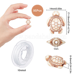 Kits para hacer pulseras elásticas de cuentas de tortuga&nbsp;DIY-SC0015-28B-D