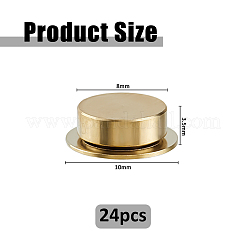 高炭素クロム軸受鋼スピン軸24個  フラットラウンド  ゴールドカラー  10x3.5mm&nbsp;DIY-FH0011-17G